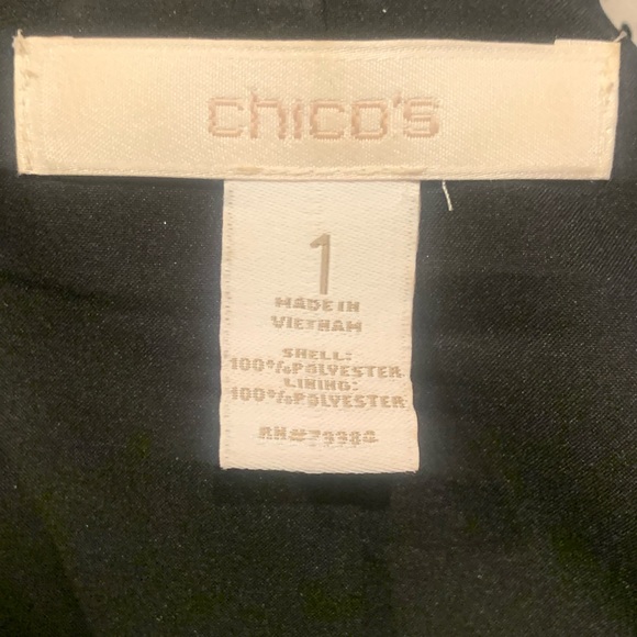 Chico’s 1 = M Open Front Jacket Blazer Multicolor Paisley Print Lightweight - Picture 4 of 4